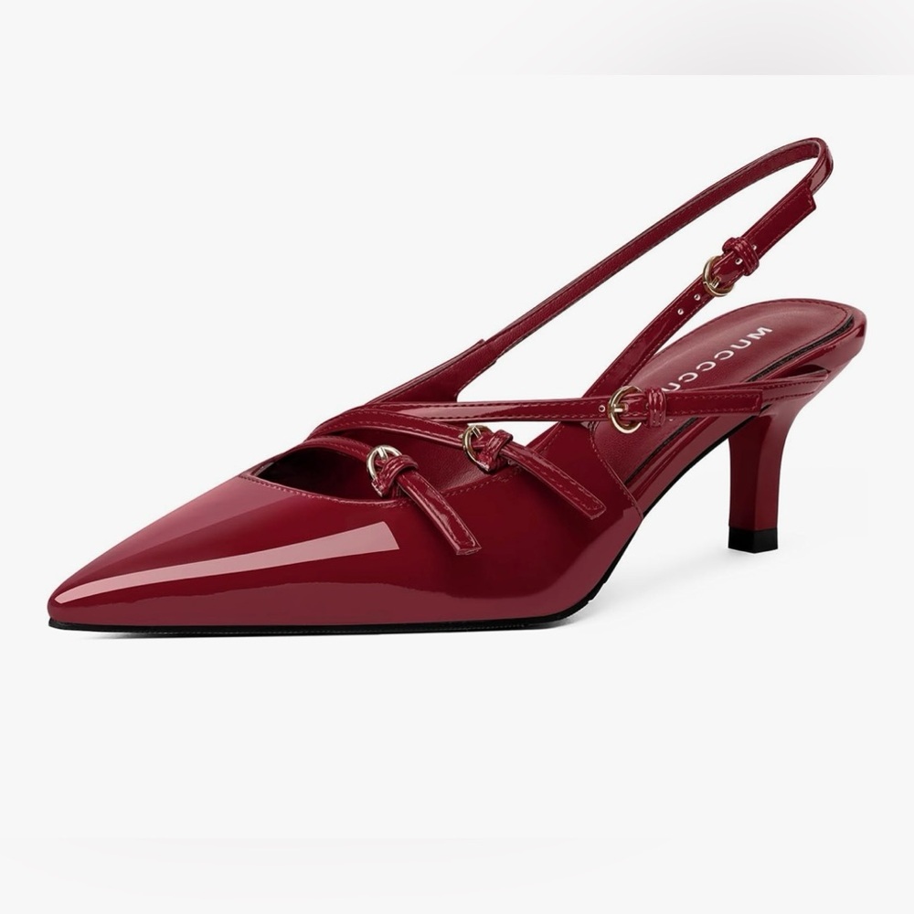 MUCCCUTE Women's Heels with Pointed Toe, Heeled, Flat Heels with Strap size 6.5 - Picture 8 of 8